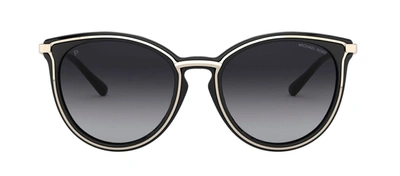 Shop Michael Kors Mk 1077 1014t3 Round Sunglasses In Grey