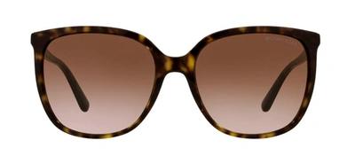 Shop Michael Kors Mk 2137 U 300613 Oval Sunglasses In Brown
