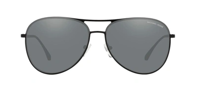 Shop Michael Kors Mk 1089 10056g Aviator Sunglasses In Grey