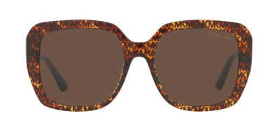 Shop Michael Kors Mk 2140 366787 Butterfly Sunglasses In Grey
