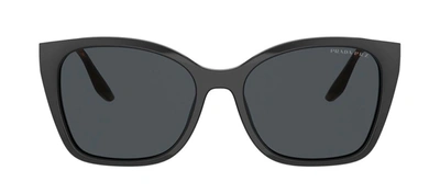 Shop Prada Pr 12xs 1ab5z1 Cat Eye Sunglasses In Grey