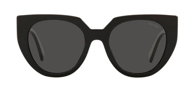 Shop Prada Pr 14ws 09q5s0 Cat Eye Sunglasses In Grey