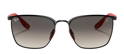 Shop Ray Ban Rayban Ferrari Rb3673m F04111 Square Sunglasses In Grey
