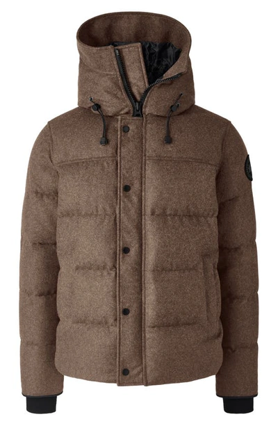 Canada Goose Macmillan Wool-blend Down Short Parka In Quicksand Melange