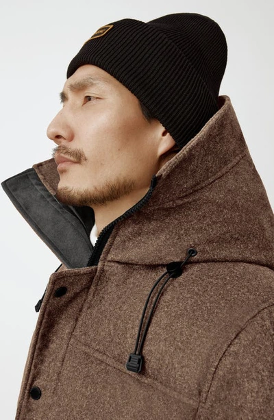 Canada Goose Macmillan Wool-blend Down Short Parka In Quicksand Melange