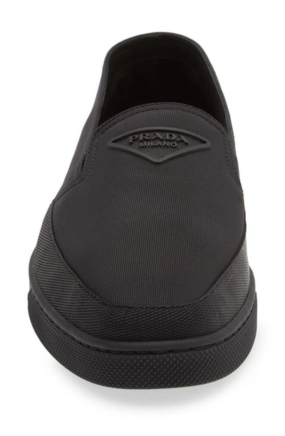 Shop Prada Cannes Slip-on Sneaker In Nero