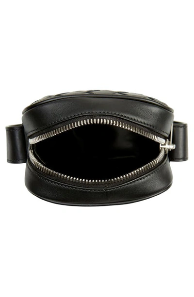 Shop Bottega Veneta Intrecciato Leather Phone Pouch In Black-silver