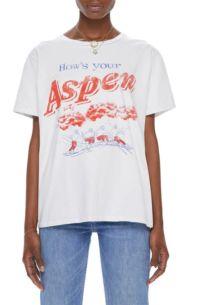 Shop Mother The Rowdy Cotton Graphic Tee In Hya Hows Your Aspen