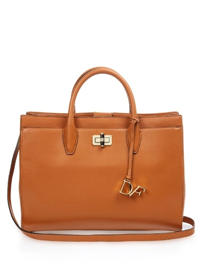 Diane Von Furstenberg 440 Gallery Mini Viviana Leather Tote Bag, Tan In Tan-brown