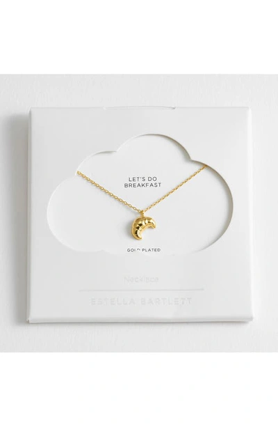 Shop Estella Bartlett Croissant Necklace In Gold