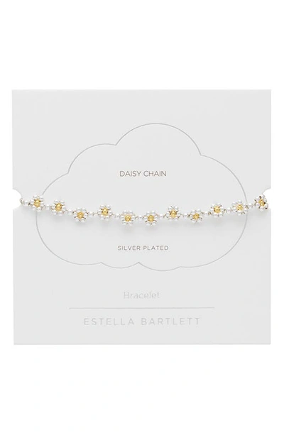 Shop Estella Bartlett Amelia Daisy Chain Bracelet In Metallic