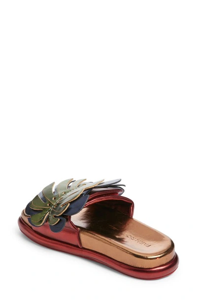 Farm Rio Monstera Anatomic Slide Sandal In Bronze | ModeSens
