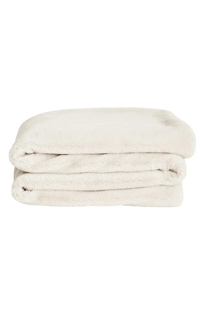 Shop Unhide Lil' Marsh Small Plush Blanket In Snow White