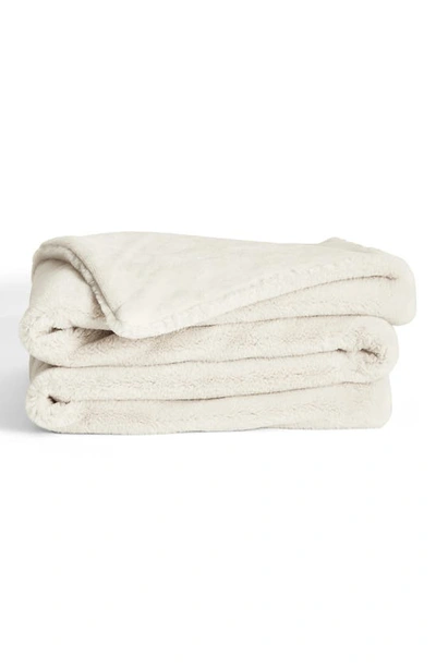 Shop Unhide Lil' Marsh Small Plush Blanket In Snow White
