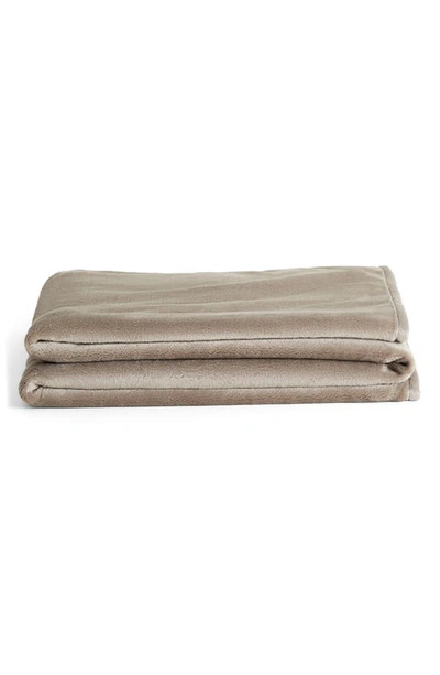 Unhide Lil Marsh Traveller Faux Fur Blanket In Taupe Ducky