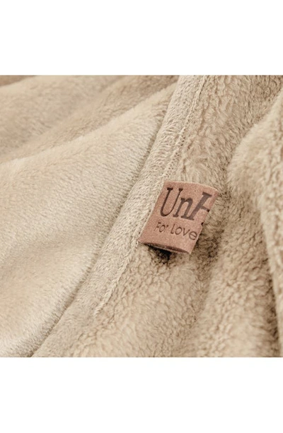 Unhide Lil Marsh Traveller Faux Fur Blanket In Beige Bear
