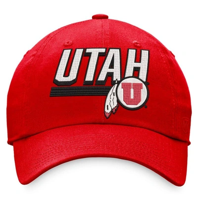 Shop Top Of The World Red Utah Utes Slice Adjustable Hat