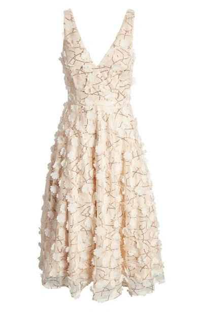 Shop Eliza J Social 3d Flower Sequin A-line Dress In Chp