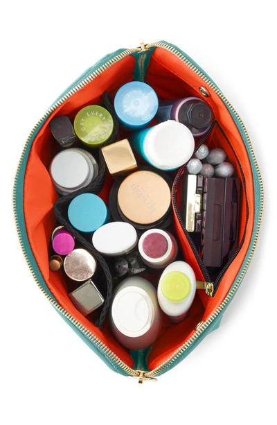 Kusshi Signature Makeup Bag In Sea Green/ Bright Orange