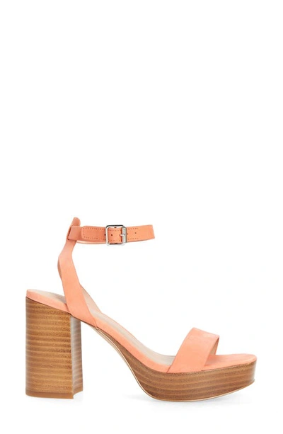Shop Nordstrom Anita Ankle Strap Platform Sandal In Coral Orange