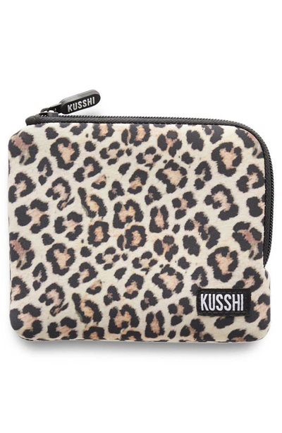 Kusshi On The Go Pouch Set In Leopard