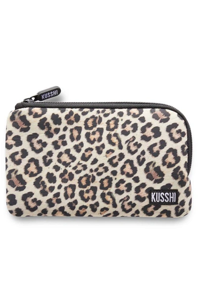 Kusshi On The Go Pouch Set In Leopard