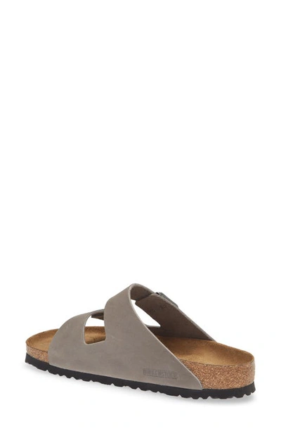Shop Birkenstock Arizona Soft Footbed Slide Sandal In Iron