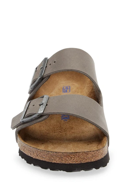 Shop Birkenstock Arizona Soft Footbed Slide Sandal In Iron