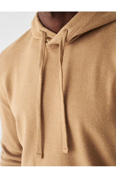 Shop Faherty Legend Hooded Sweater In Wheat Twill