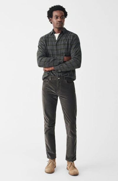 Shop Faherty Stretch Corduroy Pants In Washed Black
