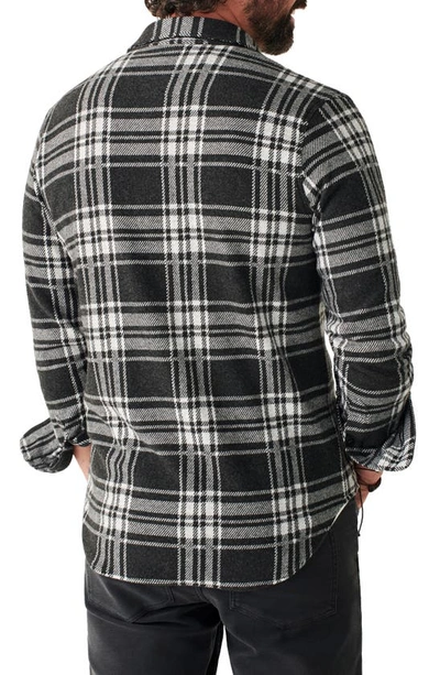 Shop Faherty Legend Plaid Button-up Sweater Shirt In Charcoal Bone Plaid