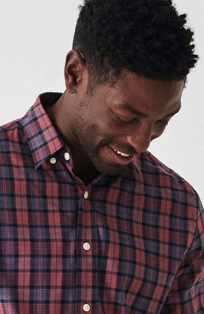 Shop Faherty The Movement Plaid Button-up Shirt In Point Jewel Plaid