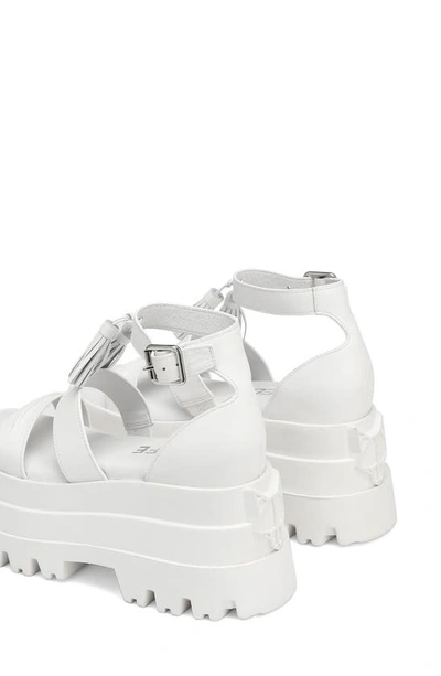 Shop Naked Wolfe Dare Platform Ankle Strap Sandal In White
