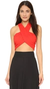 ALICE AND OLIVIA Tracee Crossover Halter Top