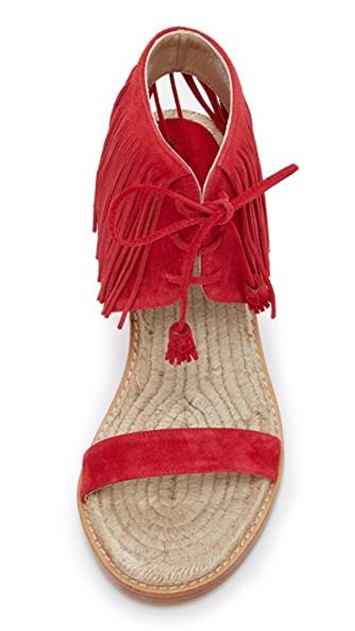 Shop Paul Andrew Shantou Wedge Sandals In Dragon Red