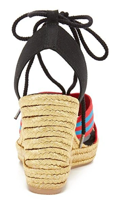 Shop Marc Jacobs Dani Wedge Espadrille Sandals In Blue/red