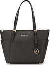 Michael Michael Kors Jet Set Saffiano Tote In Black