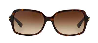 Shop Coach 0hc8116 500113 Rectangle Sunglasses In Brown