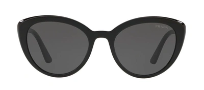 Shop Prada Pr 02vs 1ab5s0 Cat Eye Sunglasses In Grey