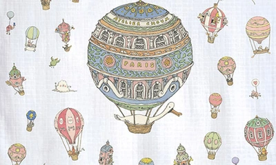Shop Atelier Choux Hot Air Balloon Cotton Swaddle In Multi