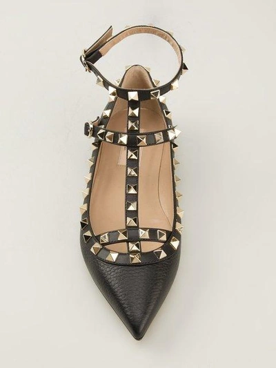 Shop Valentino 'rockstud' Ballerinas