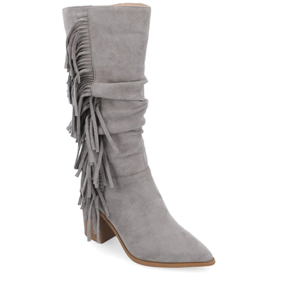 Shop Journee Collection Collection Women's Tru Comfort Foam Hartly Wide Calf Boot In Grey