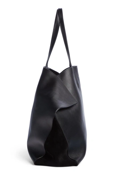 Shop Alexander Mcqueen Butterfly Leather Tote In Black
