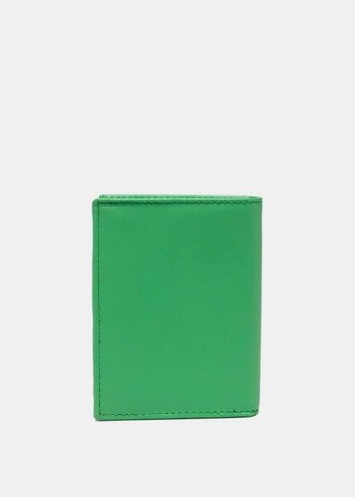 Shop Comme Des Garçons Wallets Green Classic Leather Bifold Wallet