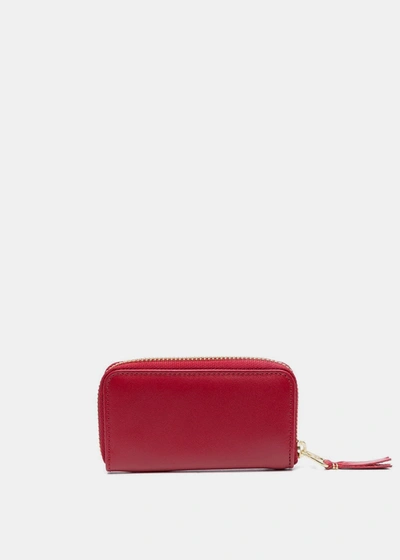 Shop Comme Des Garçons Comme Des Garcons Wallets Red Zip Around Wallet