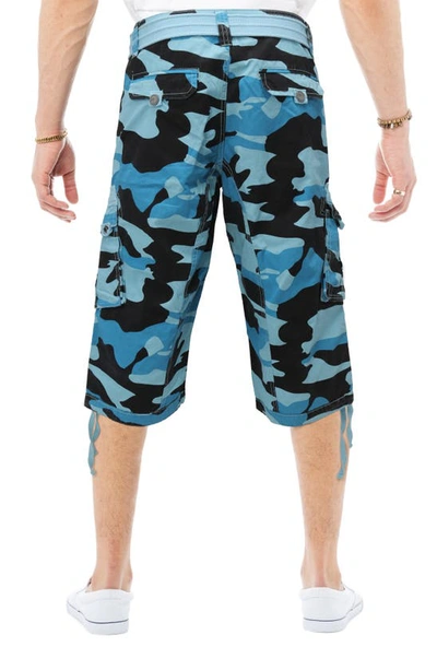 X-ray Belted Cargo Shorts In Teal Camo