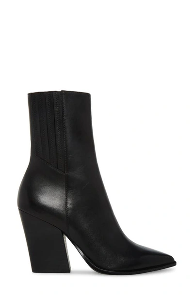 Steve Madden Rickki Pointed Toe Boot In Black Leat