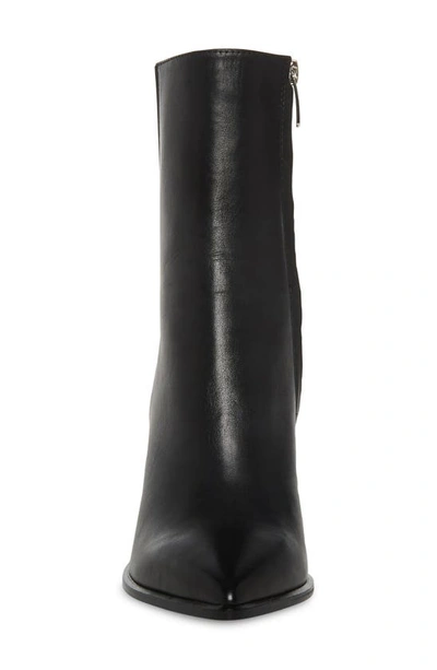 Shop Steve Madden Rickki Pointed Toe Boot In Black Leat