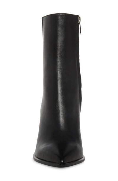 Steve Madden Rickki Pointed Toe Boot In Black Leat
