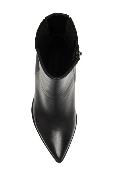 Steve Madden Rickki Pointed Toe Boot In Black Leat